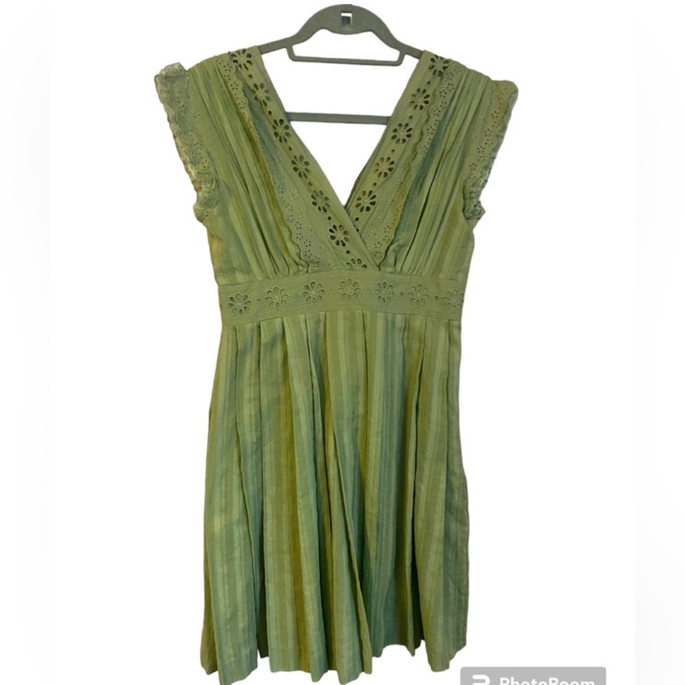 Vintage Betsey Johnson 100% Cotton Light Green Dress Sz.4